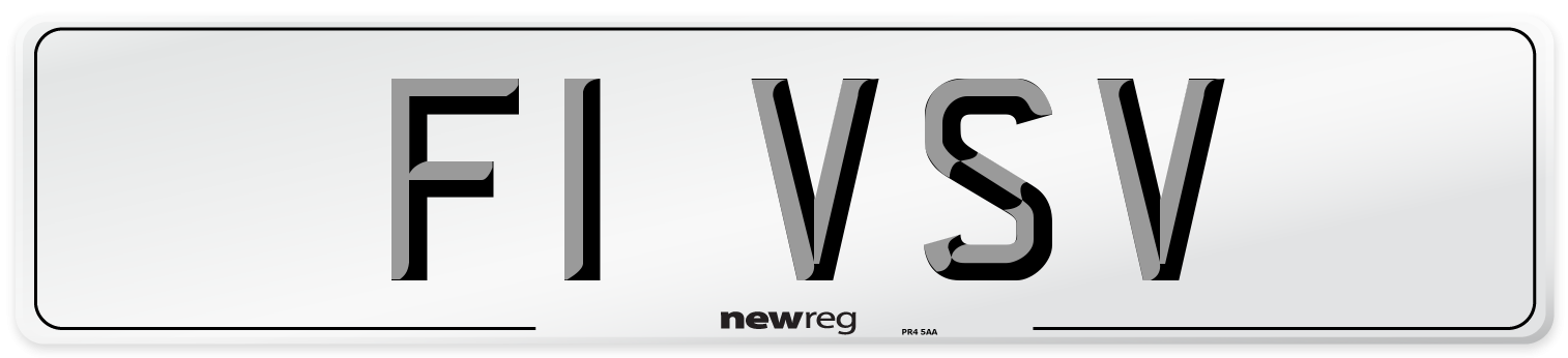 F1 VSV Number Plate from New Reg
